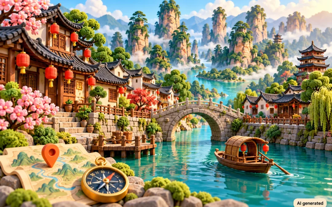 Illustrazione regionale di Cina — AI generated