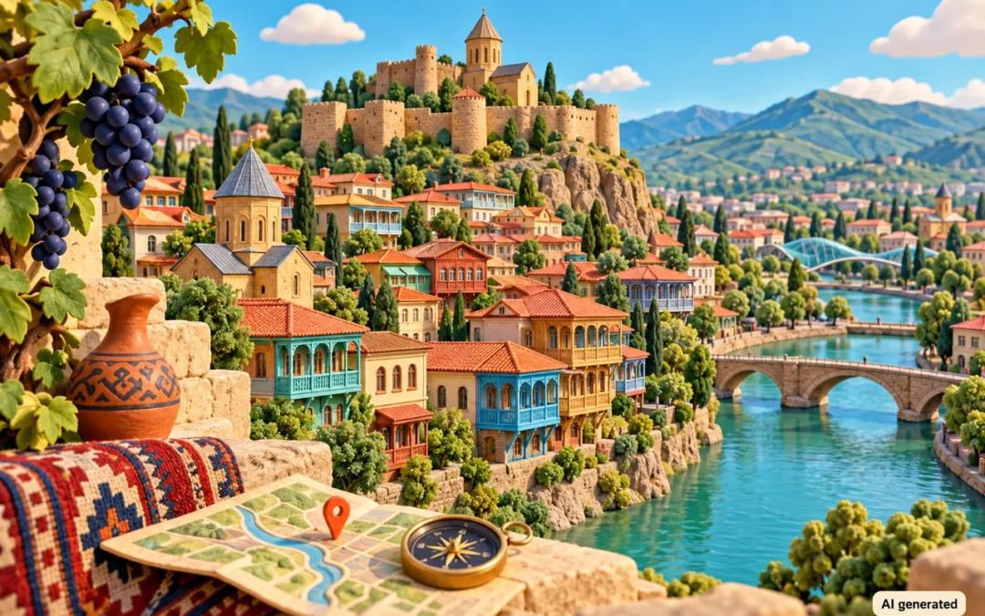 Illustrazione regionale di Georgia — AI generated