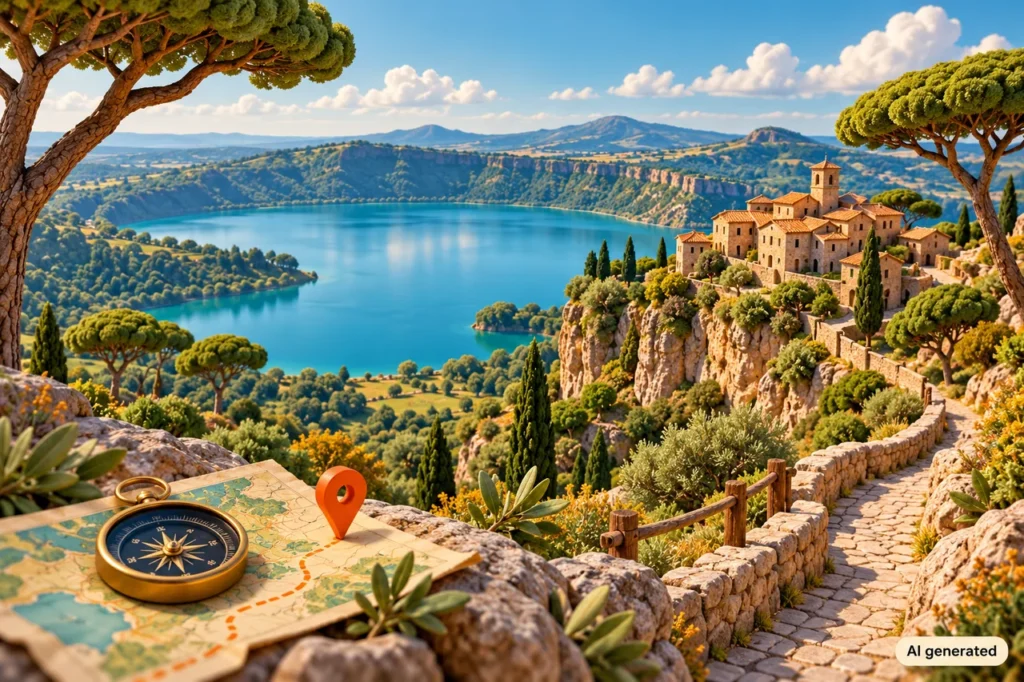 Illustrazione regionale di Lazio — AI generated