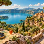 Villa Gregoriana a Tivoli: percorso, scale e visita nella valle dell’Aniene Illustrazione regionale di Lazio — AI generated