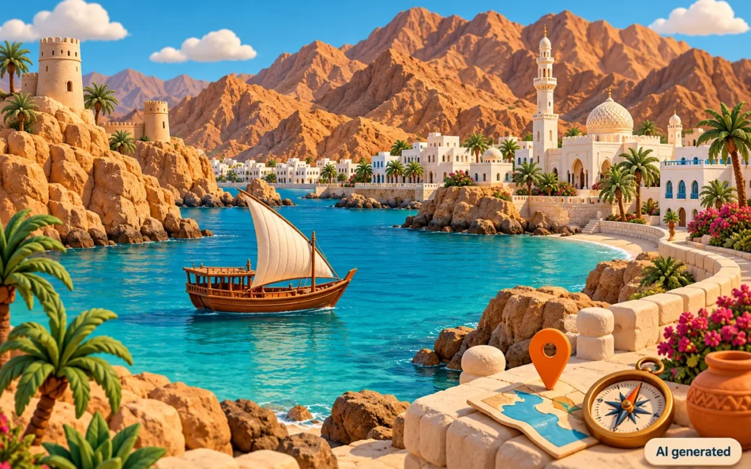 Illustrazione regionale di Oman — AI generated