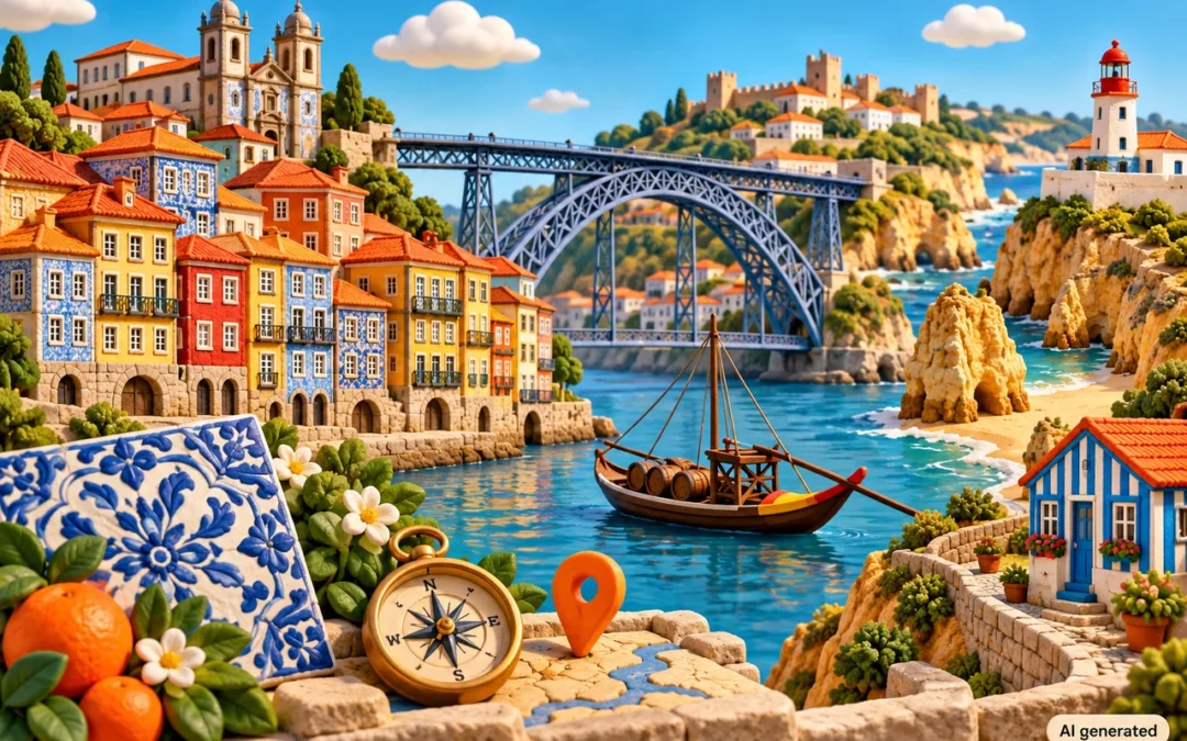 Illustrazione regionale di Portogallo — AI generated