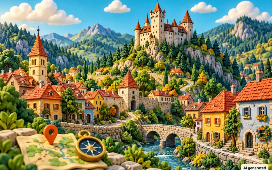 Illustrazione regionale di Romania — AI generated