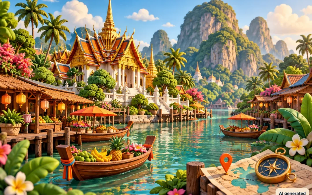 Illustrazione regionale di Thailandia — AI generated