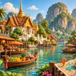 Illustrazione regionale di Thailandia — AI generated