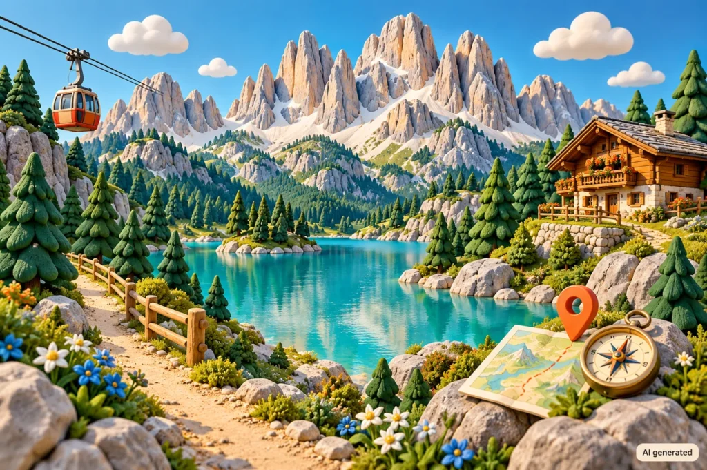 Illustrazione regionale di Trentino-Alto Adige — AI generated